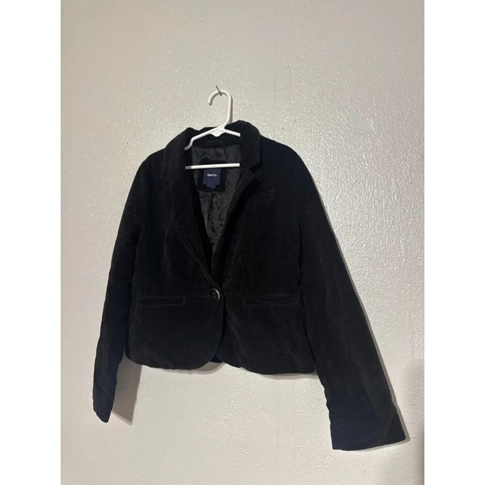 Gap kids black velvet jacket